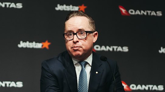 Former Qantas chief executive Alan Joyce had his pay wings clipped