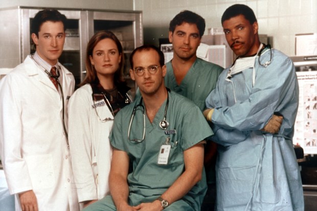 The stars of ER (from left) Noah Wyle, Sherry Stringfield, Anthony Edwards, George Clooney and Eric La Salle.