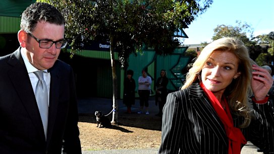 Premier Daniel Andrews and Reason Party MP Fiona Patten.