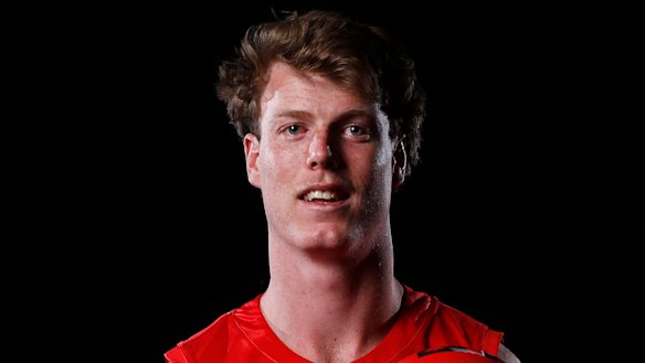 On the rise: Sydney Swans rookie Nick Blakey.