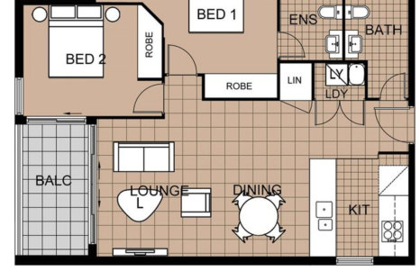 A floor plan of the Saudi women’s apartment shows the small space in which the women spent most of their time. Their bodies were found in separate bedrooms.