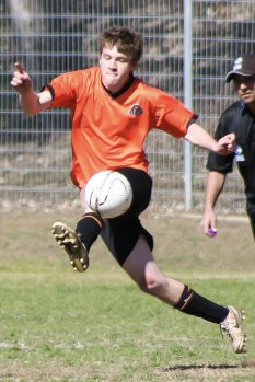 Jack O’Brien playing for Winston Hills Football Club.