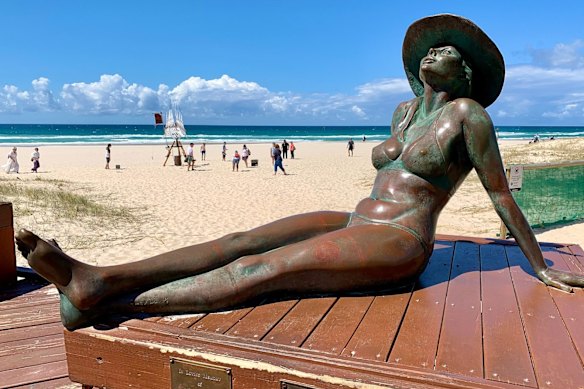 The original <i>Sun Spirit</i> sculpture, which was stolen from Currumbin in March during Cyclone Alfred. A replica is being installed.