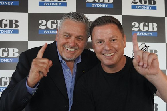 2GB’s Ben Fordham is one of Nine’s biggest earners after Ray Hadley (left) departed Nine in 2024.