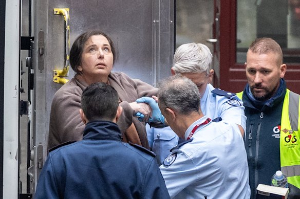 Erin Patterson, pictured arriving at court this morning, is facing a long jail term.