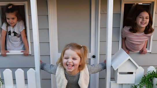 The King family installed a $4500 cubby for their daughters, Paige, 10, Lacey, 6 and Bethany, 4.