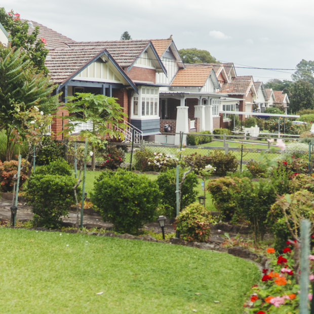 Heritage homes in the Sydney suburb of Croydon.