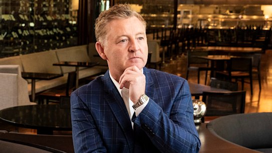 Chef Luke Mangan in his restaurant Glass Brasserie on Wednesday.