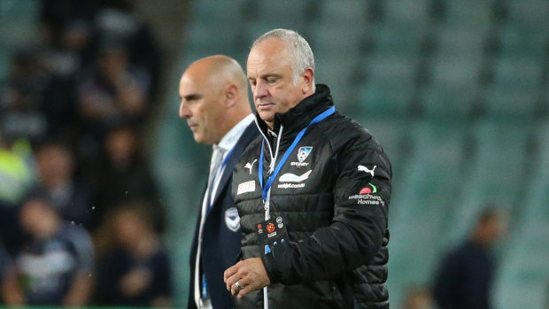 Once brothers: Rivalry between Graham Arnold and Kevin Muscat has stoked tensions of the Big Blue.