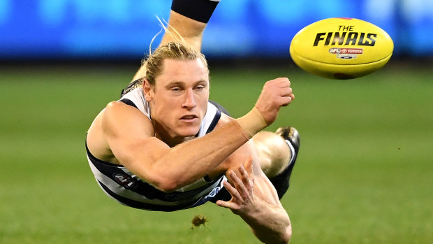 Handy option: Versatile Mark Blicavs is happy to slot into a defensive role for the Cats.