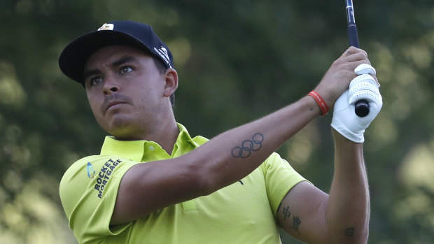Colour bond: Rickie Fowler wore yellow in tribute to Jarrod Lyle.