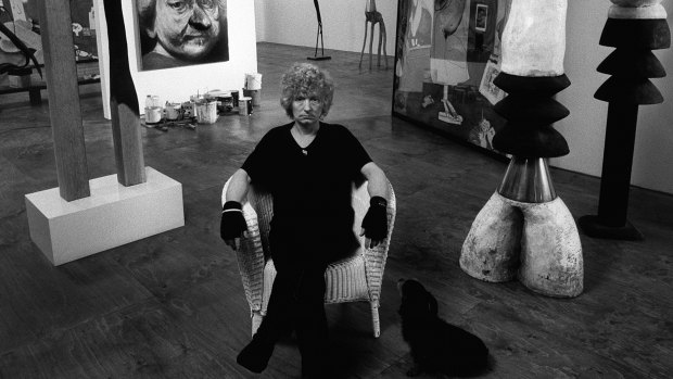 Set up as a museum ... Brett Whiteley in his studio.