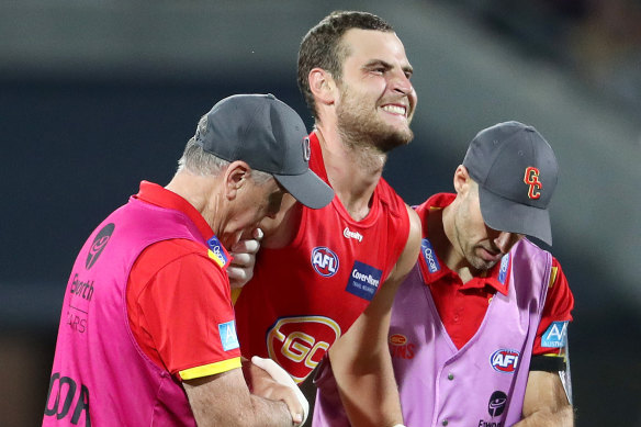 Gold Coast’s star ruckman Jarrod Witts succumbed to a serious knee injury in round three.