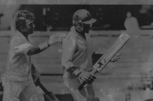Chauhan, along with opening partner Sunil Gavaskar, right, helped India to 10 century stands at the top of the order.