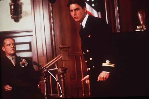 Jack Nicholson and Tom Cruise in A Few Good Men.