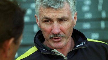 Mick Malthouse during the late stages of his coaching career at West Coast.