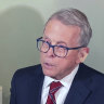 Ohio Governor Mike DeWine discusses proposals to improve school safety in the state following this week’s massacre of 19 children and two teachers in a Texas elementary school, on Friday in Columbus, Ohio.