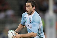 Argentina’s Federico Martin Aramburu runs with the ball.