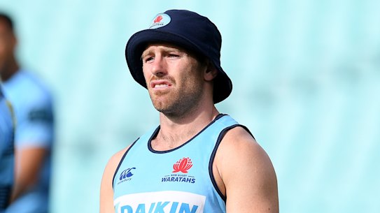 Focused:  Bernard Foley during a Waratahs training session during the recent season. 