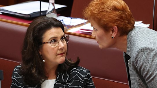Superannuation Minister Jane Hume helped win the support of Pauline Hanson and other Senate cross benchers. 