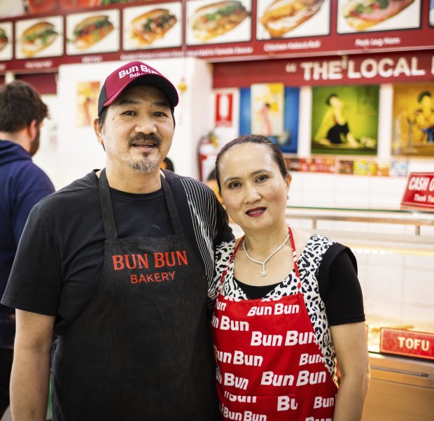 Harry Chiem with his wife Thuy, owners of Bun Bun Bakery in Springvale.