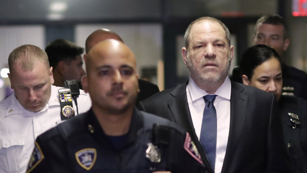 Harvey Weinstein enters State Supreme Court in New York.