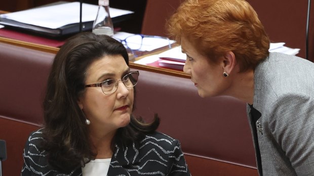 Superannuation Minister Jane Hume helped win the support of Pauline Hanson and other Senate cross benchers. 