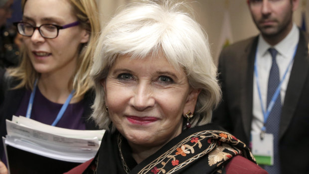 Laurence Tubiana in 2015 arriving for international climate talks in Paris.