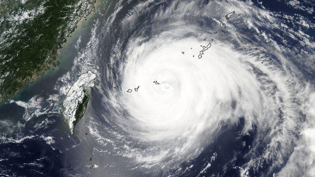 Typhoon Maria heading to Taiwan on Tuesday.