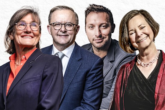 Louise Herron, Anthony Albanese, Ian Thorpe and Geraldine Brooks.
