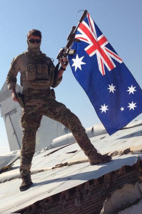An Australian special forces operator at al-Asad airbase in Iraq's Anbar Province during Operation Okra. 