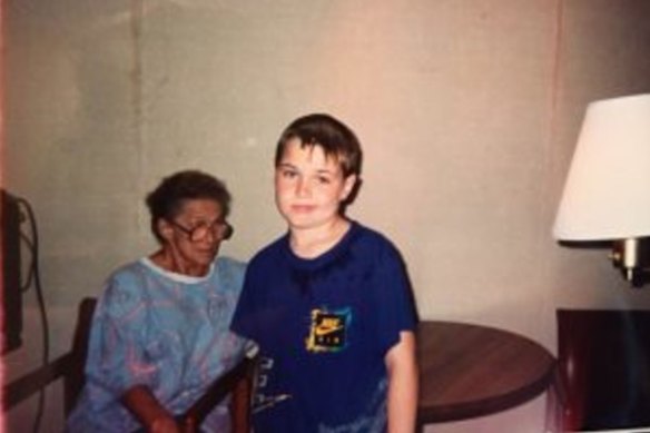 A young Vance with his grandmother Bonnie, known as Mamaw, in an undated photo.  
