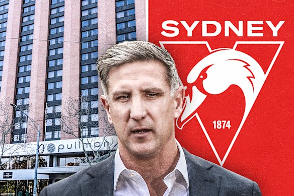 Sydney Swans chief executive Matthew Pavlich gave a brief press statement on Monday.