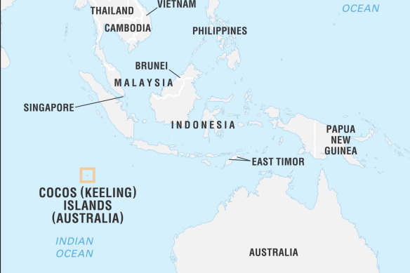 The Cocos Islands. 