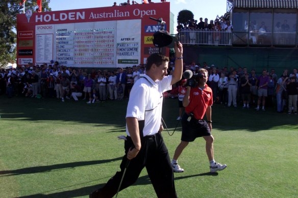 Aaron Baddeley on the 18th at Royal Sydney in 1999.