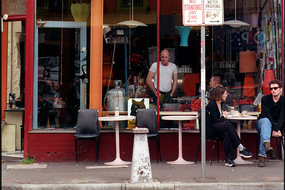 The Black Cat cafe is still in operation on Brunswick Street, Fitzroy.