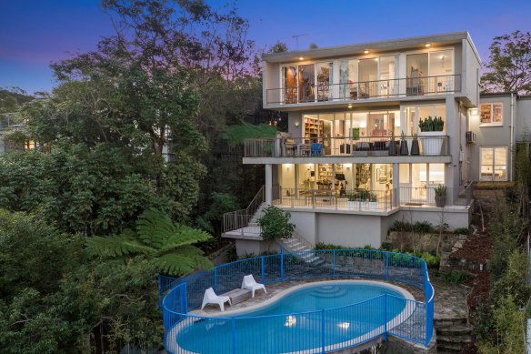 The Castlecrag home spans three levels.