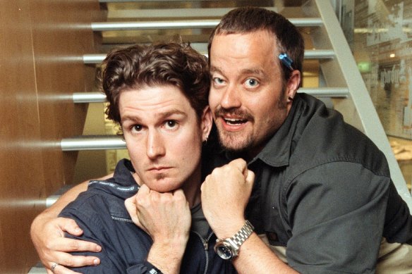 Adam Spencer with Wil Anderson during their triple j days.