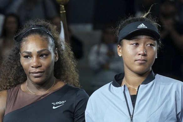 Naomi Osaka, right, burst onto the scene with her 2018 US Open final win over Serena Williams.