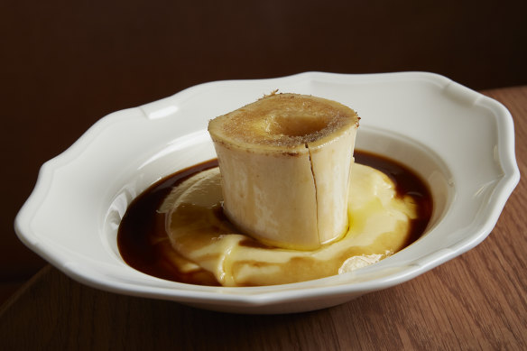 Pomme puree with bone marrow.