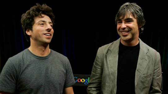 Google co-founders Sergey Brin, left, and Larry Page.