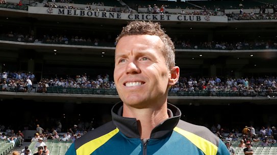 Peter Siddle at the MCG on Sunday after announcing his retirement from international cricket. 