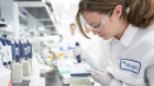 A scientist working on Alzheimer’s research at drugmaker Biogen’s headquarters in Cambridge, Massachusetts. Biogen is one of the companies behind the drug lecanemab.