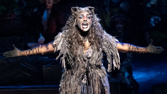 Gabriyel Thomas as Grizabella the Glamour Cat.