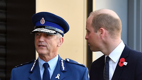 Mike Bush with Prince William in 2019. 