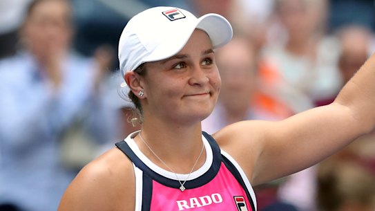 Ashleigh Barty was knocked out in the fourth round of the US Open.