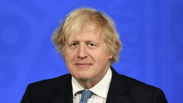 Pleased: British Prime Minister Boris Johnson on Monday.