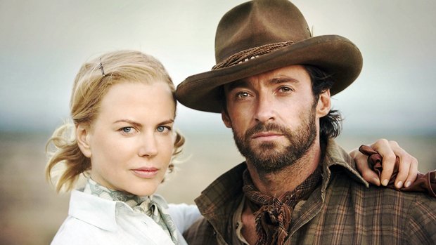 Nicole Kidman and Hugh Jackman in Australia. 