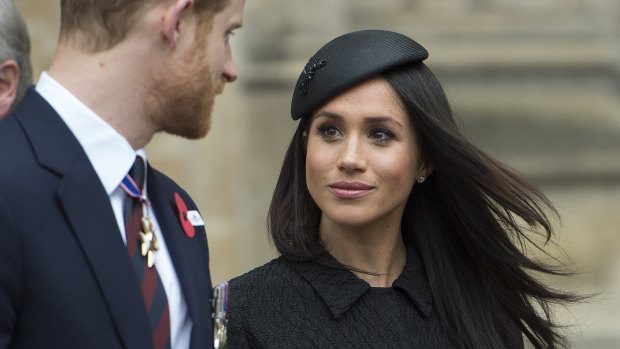 Prince Harry and Meghan Markle on Anzac Day.