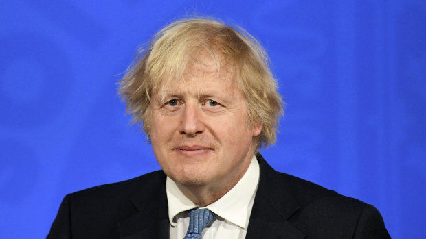 Pleased: British Prime Minister Boris Johnson on Monday.